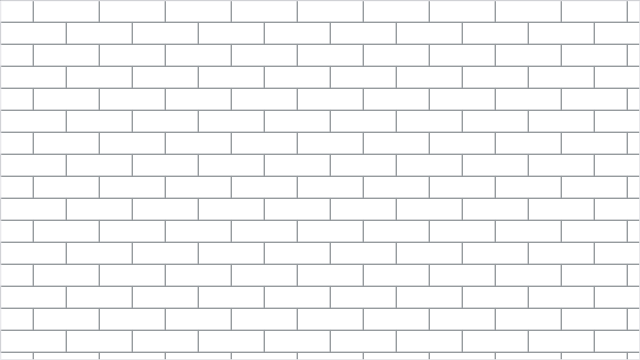 Running bond, or brick, tile pattern